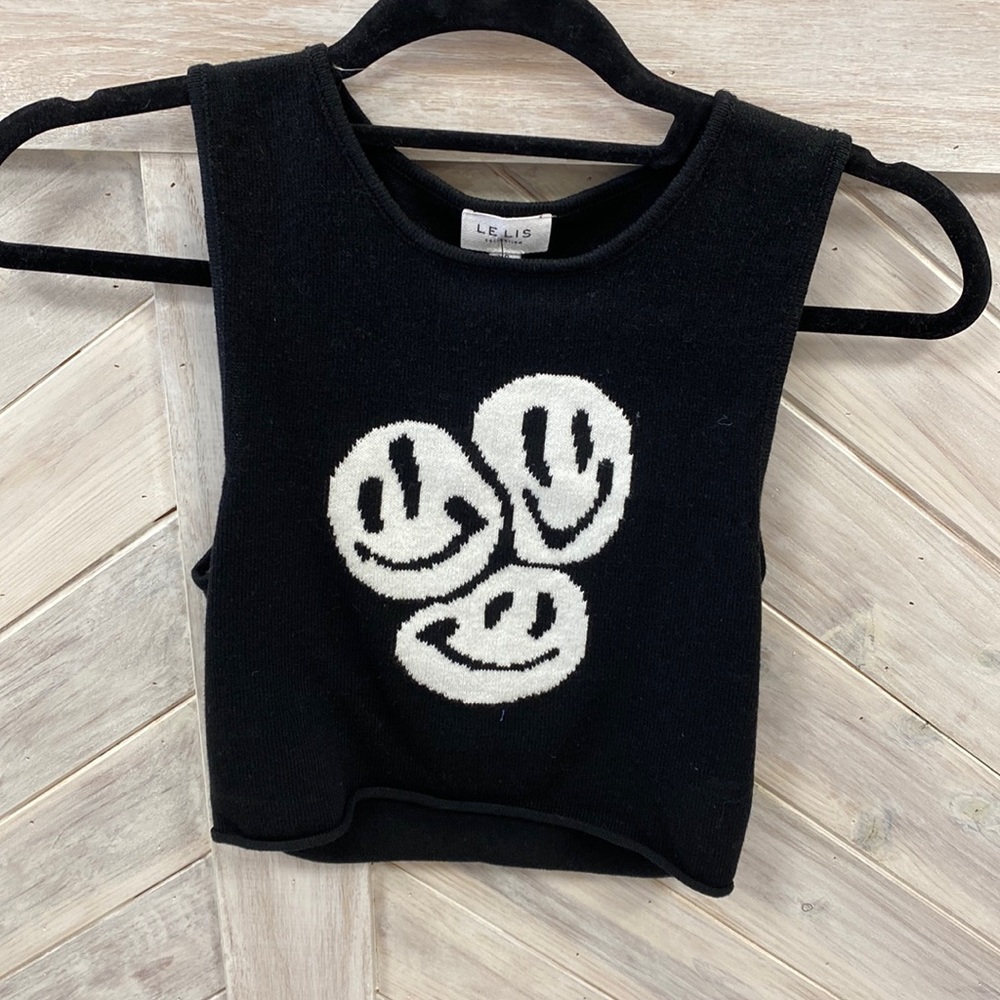 Le Lis Black Sweater Tank - New With Tags